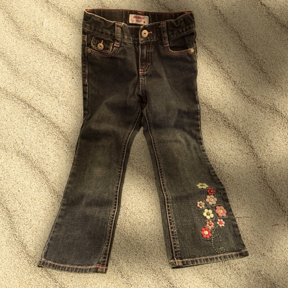 OshKosh B'gosh Kids Jeans with Floral Embroidery